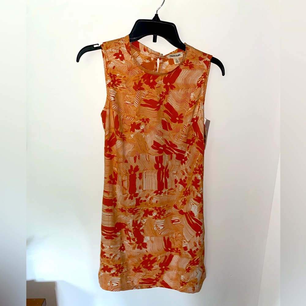 Orange groovy mini dress- high neck and flattering. Never worn :)